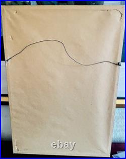 1855 Signed Utagawa Kunisada Japanese Woodblock Print Framed Kabuki Actor Scene