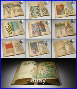 1890s Beautiful 79 Textiles Japan Meiji Original Antique Woodblock Print Book