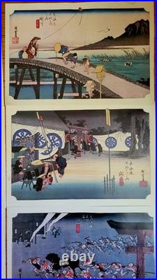 18 Rare WithMakers Marks! Hiroshige Utagawa Hiroshige Woodblock Prints