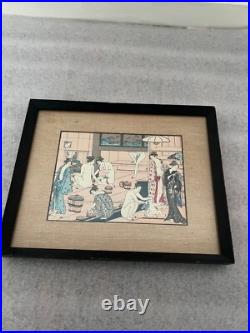 1920's woodblock print Bathhouse Women Torii Kiyonaga