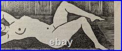 1925 Tsuguharu Foujita Original Woodblock Print Nude