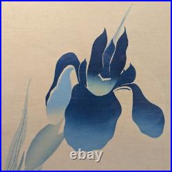 1930s Woodblock Print Iris After Ogata Korin Originally Edo Era Rimpa Style