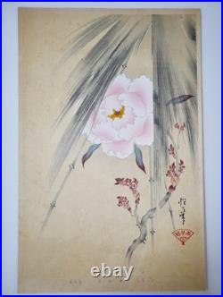 1931, Japanese antique woodblock print, Sakai Hoitsu, Album of Hundred Flowers