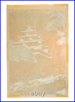 1937 Vintage Original Tsuchiya Koitsu Japanese Woodblock Print Nagoya Castle