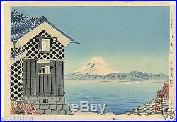 1940 Orig TOKURIKI TOMIKICHIRO Japanese Woodblock Print The Sea at IZU