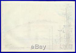 1940 TOKURIKI TOMIKICHIRO Japanese Woodblock Prints Fuji from Lake Yamanaka