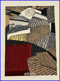 1959 Japanese Woodblock Print Roof Tiles Of Florence by Junichiro Sekino