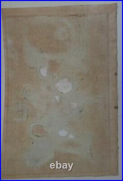 1960 Japanese Large Abstract Woodblock Print 14/15 Wild by Toshi Yoshida (WiR)
