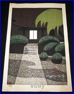 1960s Japanese Woodblock Print Kaminoyama Jokoji Temple by Kiyoshi Saito (WaC)