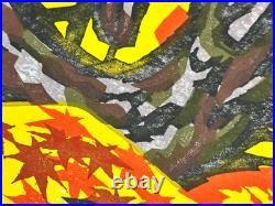 1970 Okiie Hashimoto Signed Huge Woodblock Print Old-Growth Forests A