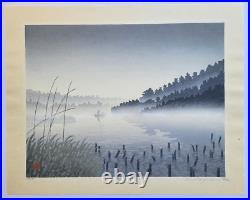 1987 Large Woodblock. Rising Fog By Shufu Miyamoto Japan Numbered 120/198