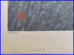 1987 Large Woodblock. Rising Fog By Shufu Miyamoto Japan Numbered 120/198