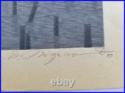 1987 Large Woodblock. Rising Fog By Shufu Miyamoto Japan Numbered 120/198