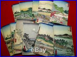 2-20 Hiroshige 48 prints Edo ukiyoe Japanese Woodblock print