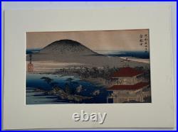 (2) Antique Hiroshige Japanese Woodblock Print 1st Edition Pair