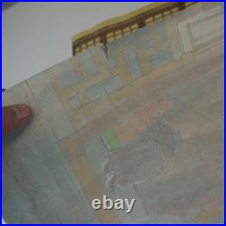 2 Colorful Japanese Woodblock PRINT Style VTG Cultural POSTER Paper PUB Pawn