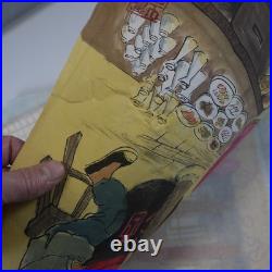 2 Colorful Japanese Woodblock PRINT Style VTG Cultural POSTER Paper PUB Pawn