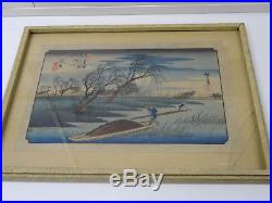 3x original japanischer Farbholzschnitt, Japanese wood block print Hiroshige