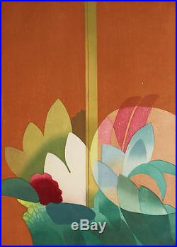 ANSEI UCHIMA-Japanese-Hand Signed LIM. ED Color Woodblock-Large Masterpiece