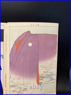 Antipue Japanese Woodblock Print Book Kimono Hinagata Textile Pattern swatch