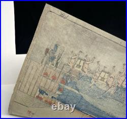 Antique 1840s Woodblock PrintView of Takanawa by Utagawa Hiroshige 9.5 x 14.25