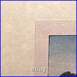 Antique 19th c Woodblock Print Utagawa Hiroshige II Sumida River Tokyo Japan