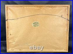 Antique 19th c Woodblock Print Utagawa Hiroshige II Sumida River Tokyo Japan