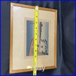 Antique 19th c Woodblock Print Utagawa Hiroshige II Sumida River Tokyo Japan