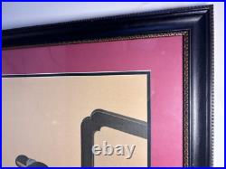 Antique Art Large Japanese Woodblock Print, A Beauty with Attendant, 42 x 21