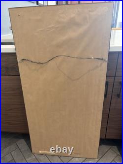 Antique Art Large Japanese Woodblock Print, A Beauty with Attendant, 42 x 21