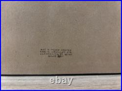 Antique Art Large Japanese Woodblock Print, A Beauty with Attendant, 42 x 21