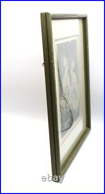Antique Asian Woodblock Print Unsigned