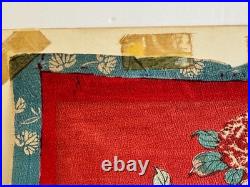 Antique Edo Japanese Woodblock Print Birds Flowers Camellias River Scene