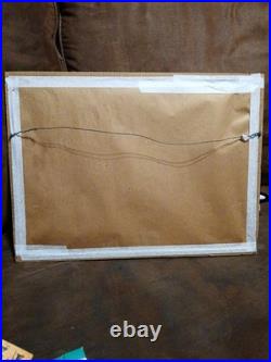 Antique Framed Japanese Woodblock Print By Utagawa Hiroshige. Moonlit Prints