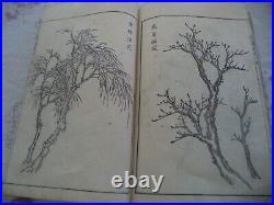 Antique Illustrated Japanese Woodblock Print-ed Book Kawamura Bunpo KANGA SHINAN
