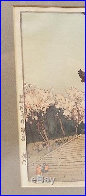 Antique Japanese Hiroshi Yoshida Woodblock Signed Chion-in Temple Gate