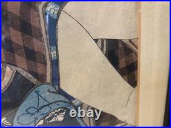 Antique Japanese Signed Toyokuni III / Kunisada Woodblock Theater Actors Print