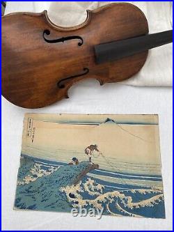 Antique Japanese Woodblock Print Katsushika Hokusai C19th On Laid Paper