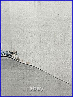 Antique Japanese Woodblock Print'Yoro Fall' signed Korin Ogata