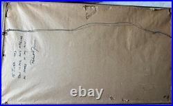 Antique Katsushika Hokusai Japanese Woodblock Print Ehon Sumidagawa Framed