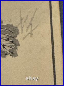 Antique Kono Bairei Album of One Hundred Birds Woodblock Print Bird Primroses