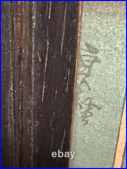 Antique Meiji Japanese Woodblock Print Kabuki Actors with Dice Hats