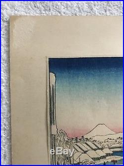 Antique Original Japanese Woodblock 6x4 Print Set Of 6 Signed