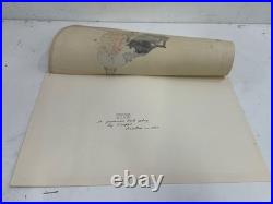 Antique Tsukioka Kogyo Japanese Woodblock Depicting Actors of Aoi no Ue