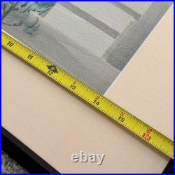 Antique Tsukioka Kogyo Noh Woodblock Print 1920s Shin Hanga Signed Framed Japan