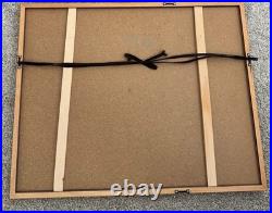 Antique Tsukioka Kogyo Noh Woodblock Print 1920s Shin Hanga Signed Framed Japan