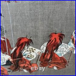 Antique Tsukioka Kogyo Noh Woodblock Print Momijigari 1920s Shin Hanga Signed