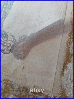 Antique Woodblock Print By Utagawa Kunisada RARE PRINT older restoration AS IS