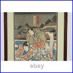 Antique Woodblock Print On Rice Paper Toyokuni Kunisada (1786-1864) Original