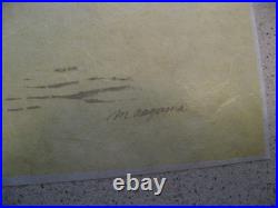 Aoyoma Masaharu Black Cat Japanese Woodblock Print Limited Edition 77/100 Signed